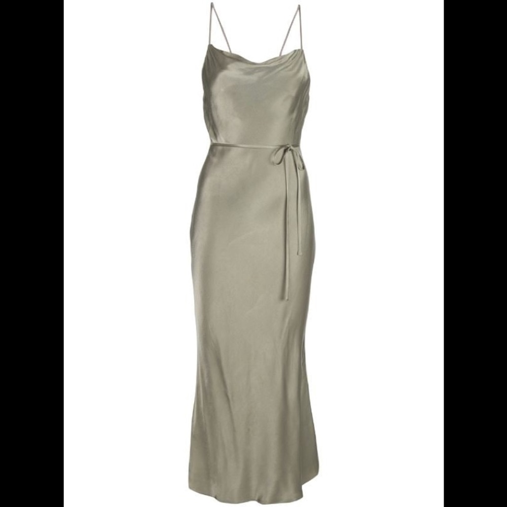 Shona Joy La Lune Bias Cowl midi dress